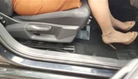 Driving home in Steve Madden Sandals - Drivers View