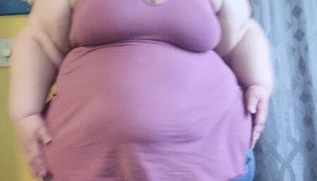 Request - hands free belly jiggles