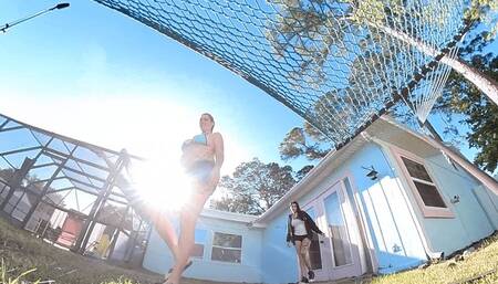 **VR 360** Teased Outside By Sexy Giantess Sorceress Morgana & Vanessa Rain