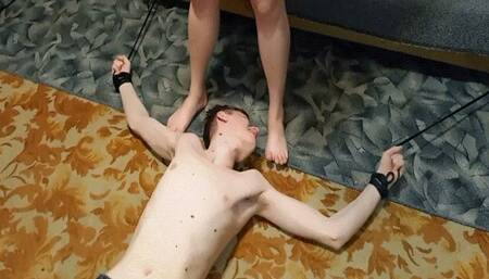 Natalie teases foot slave MP4