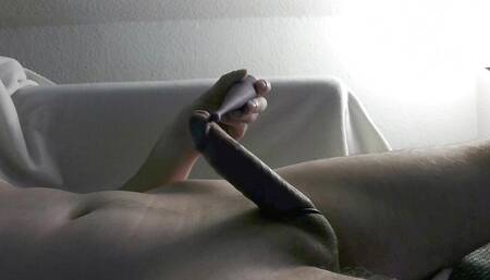 Vibrator Edging with a Lot of Precum