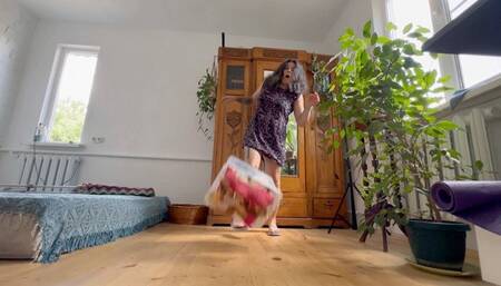 she slipped and fall down she sprained her foot