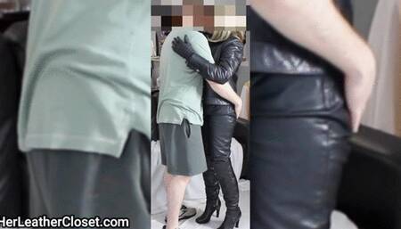 Black Leather Thigh Boot Ass Exam