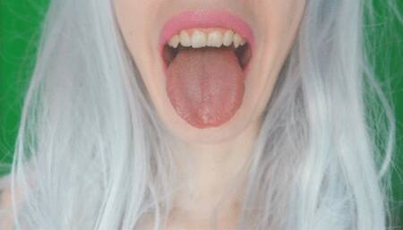 My tongue makes movements in slow motion