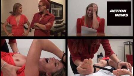 The Newscaster 2 - Tickling Clip - MP4 - Standard Resolution