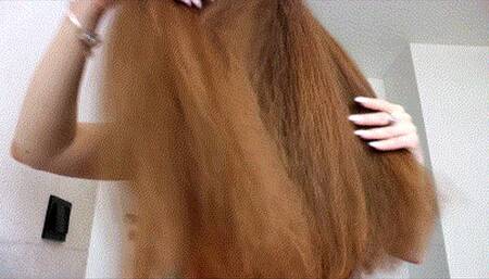 Nice shiny and silky hair tease WMV