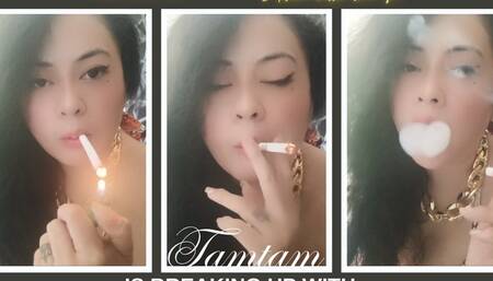 Tamtam is breaking up with you CLOSE UP SMOKING MARLBORO WHITE - AUDIBLE VIDEO -