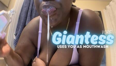 Vore - Giantess uses you as mouth wash