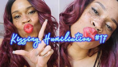 Kissing Humiliation #17- Ebony Femdom Goddess Rosie Reed Bratty Red Lipstick Fetish Lip Bitch Humiliation POV Kissing Bragging Arrogant- 1080p HD