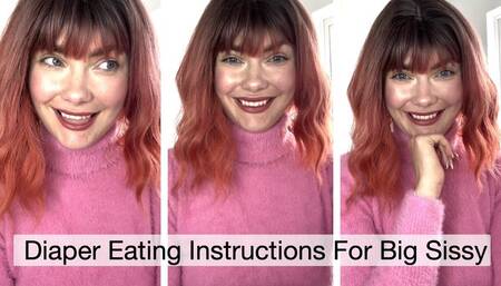 Diaper Eating Instructions For Big Sissy