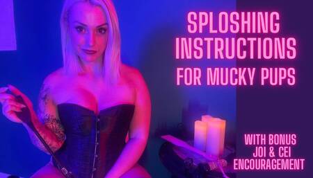 Sploshing instructions for mucky pups