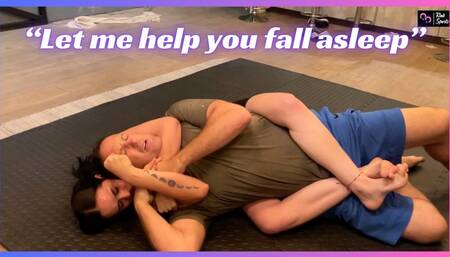 5'9" Mariana and her Long Legs are too strong for him - Competitive Headscissor Challenge