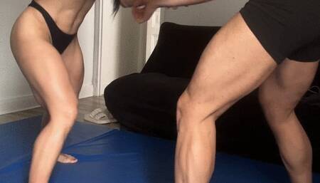 Without mercy I crush his cock