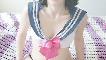 Sailor Horny reporting for Dildo Fucking Duty!