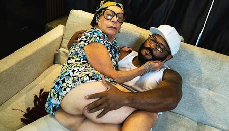 real 77 Years old grandma bbc ass fucked