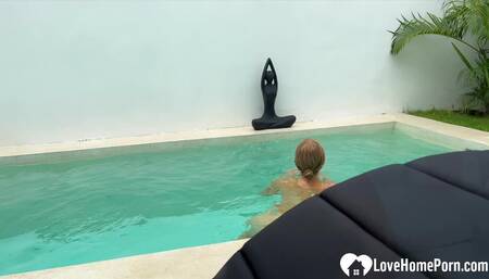 My big cock was perfect for her holes