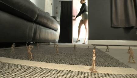 Giantess Nikki Brooks Stripped Nude & Bound With Rope By Tiny Shrunken Army Men (SD 720p WMV)