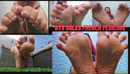 Giantess soles with french pedicure