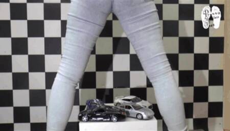 Model Cars under Jeans Ass