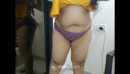 Striptease by Horny Desi Girl in Video Call