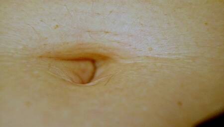 Navel, macrolens and digesting sounds