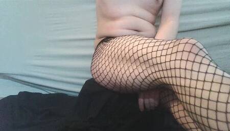 Teen twink in fishnets masturbating in hot webcam show - Part 1of6