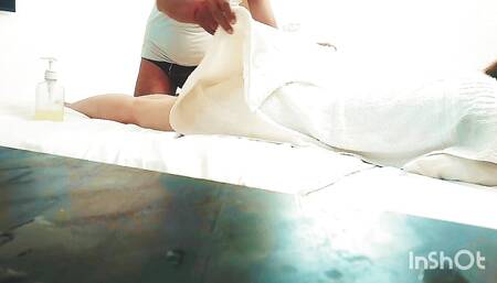 Milf girl with massager boy
