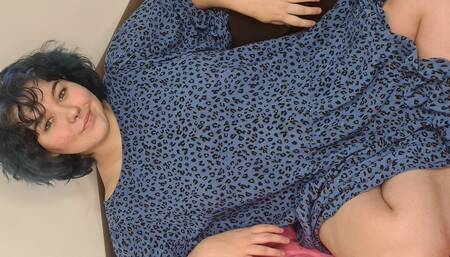 Over Clothing BBW Tease and Sucking Finger