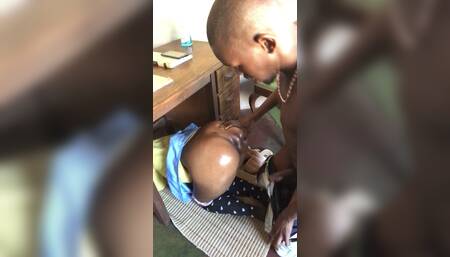 Sexy Hot Lady Got Stuck Under the Table