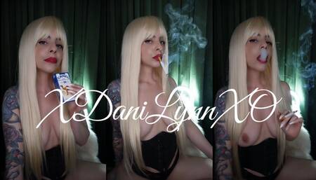 Sexy Blonde Smoking Corks