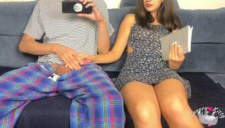Step Brother Watching Porn In Front Of Me! But I Got Horny And We Handjob Each Other! Orgasm