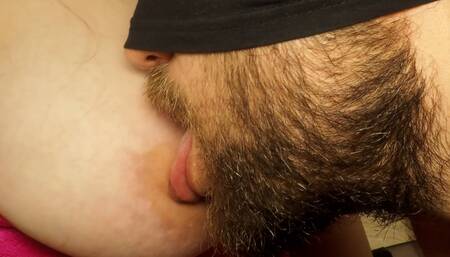 He Caresses and Sucks My Huge Tits