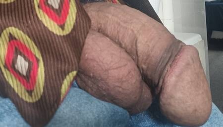 Daddy Jerks His Big Cock Spurting the Juice