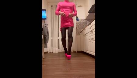 Show with the pink dress and more