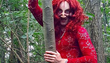 Horny Demon Bitch Having Hard Fun in the Forest