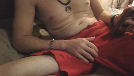 Stroking Cock and Watching Porn, Trying to Not Get Caught