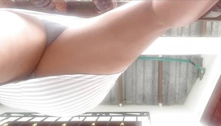Filming Beautiful Women in the Outdoor Locker Room