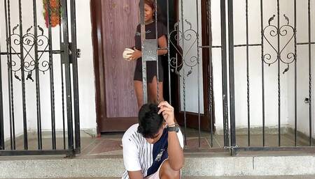 I play on the porch with my stepsister to hot challenges