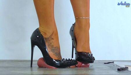 Cum Under My Spikey Stilettos - Bug Cam - AmbersCBT - 52BC