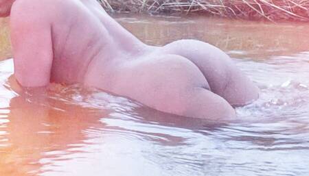 Nude Bath on River