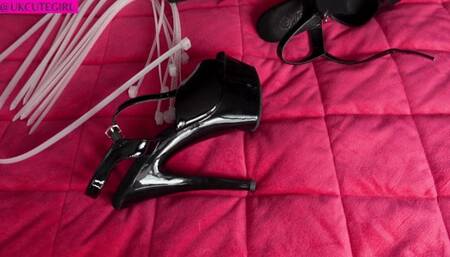 Hogtied with Cable Ties and Ring Gag