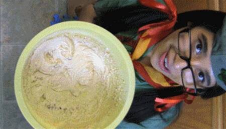 Girlscout eRica bakes & eats cum cookies! She then mails them to a fan! Uses fresh cum instead of eggs!