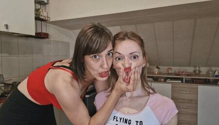 Gagged and Face Squished