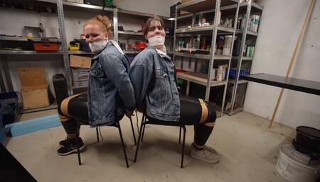 May & Snowflake - Snooping Detectives Caught And Held In The Lair MP4