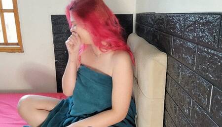 Rolling and smoking pure tobacco - coughing a lot, hoarse voice, wheezing