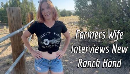 Farmers Wife Interviews New Ranch Hand - Jane Cane, Shiny Cock Films