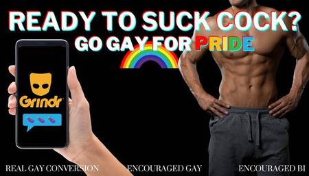 Suck Cock for Pride - Real Gay Conversion with Countess Wednesday Using Grindr - Gay Encouragement, Bi Encouragement, Cock Sucking ASMR Audio Only MP4 1080p