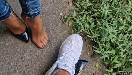 dangling and shoe theft under the table and a drink in the shoe_new HD mp4 1920x1080