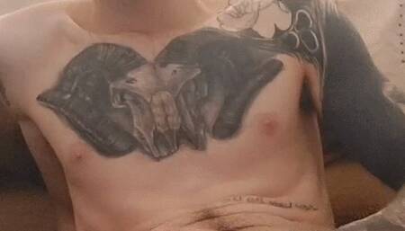 Jerking in my boxers and cum nude