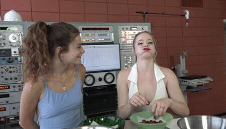 Nathalia and Sage Test Their Cheek Capacities With Grapes (MP4 - 1080p)